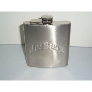 Jim Beam Stainless Steel Flask Barware -011330